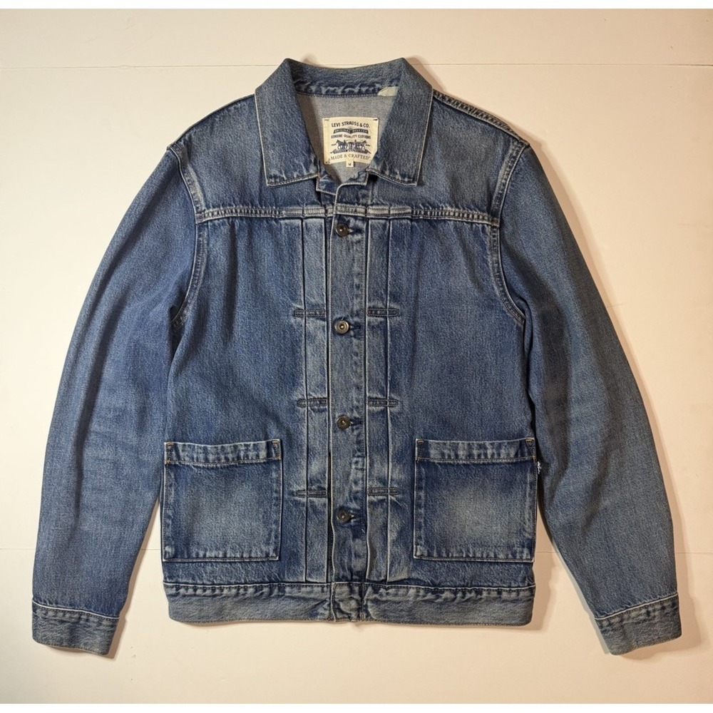 LEVIS Made And Crafted LMC Type II Worn Trucker Jacket Yanger Size Medium